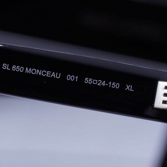 Saint Laurent SL650 MONCEAU 001 Square Sunglasses - Black - Picture 9 of 12